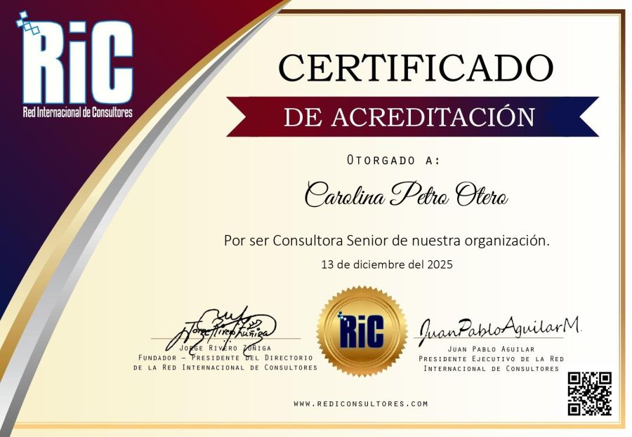 Certificado de Acreditación de Carolina Petro